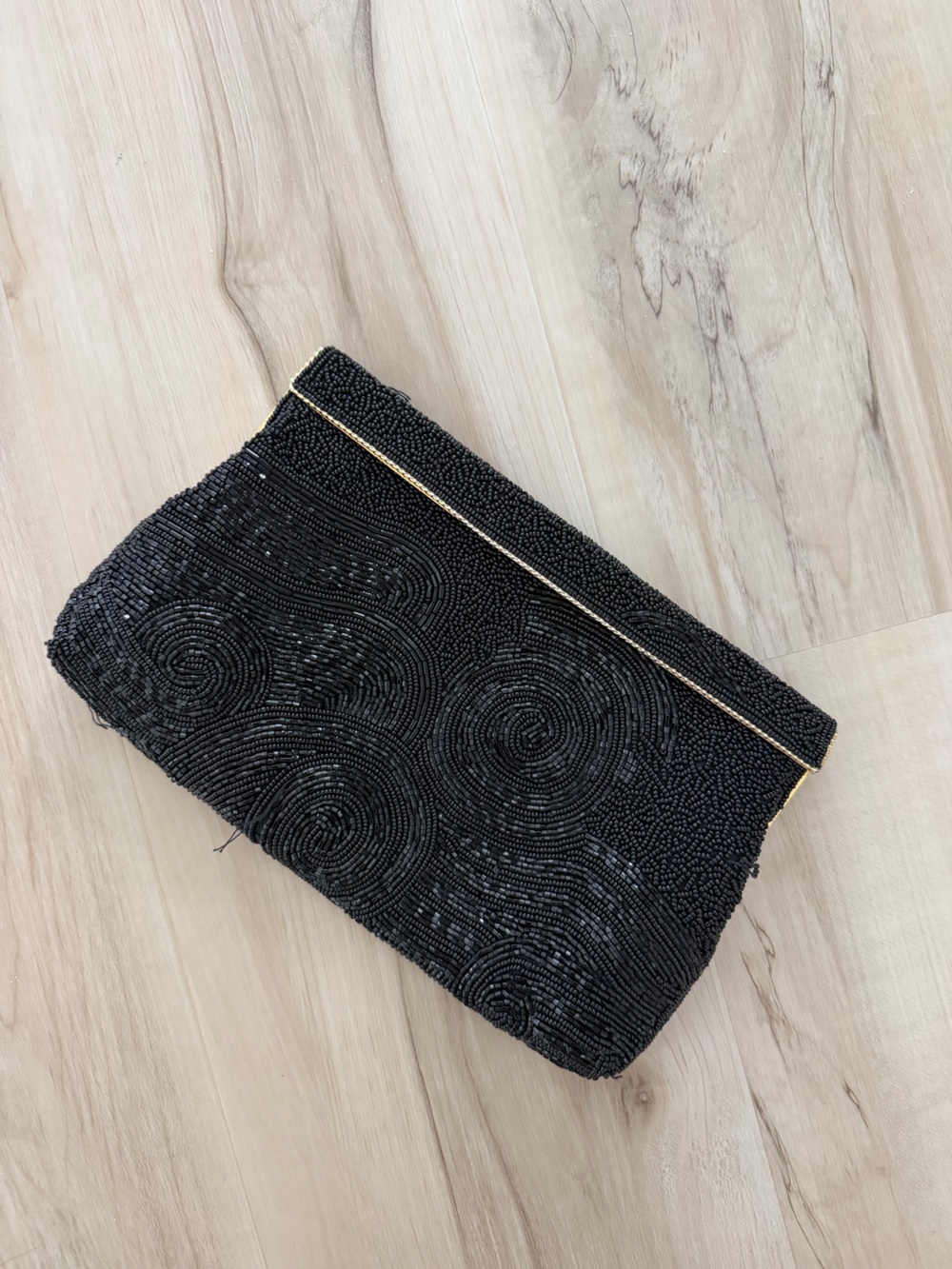 Beaded Black Evening Clutch